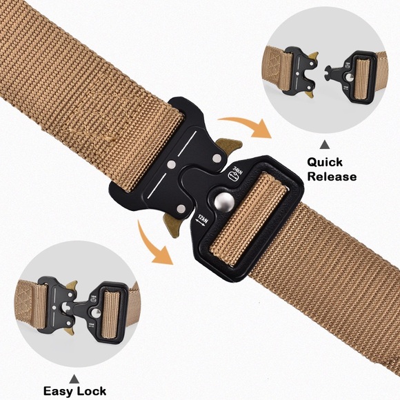 Military Tactical Army Adjustable Quick Release Belts Men Casual Rigger Web Belt - Picture 3 of 13